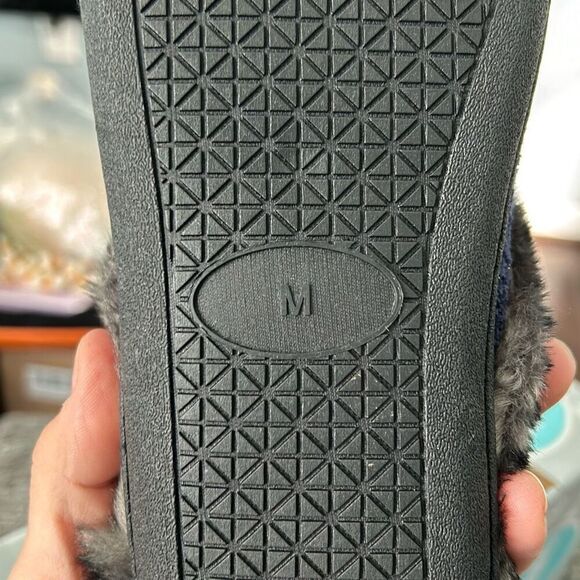 Totes Women's Hoodback Memory Foam Slippers Navy Size MED (7-8) - Picture 10 of 11